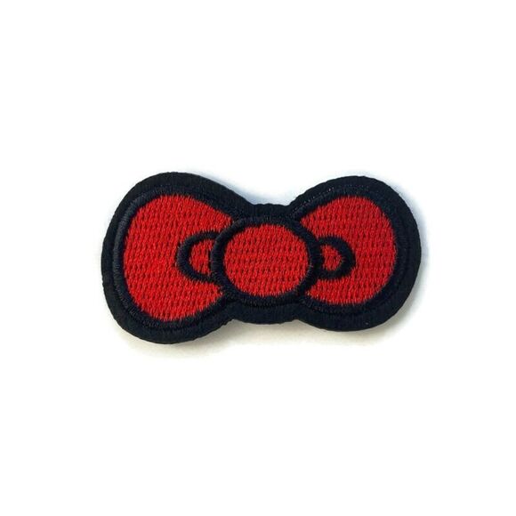 Hello Kitty Red Bow Embroidered Patch - Picture 1 of 4